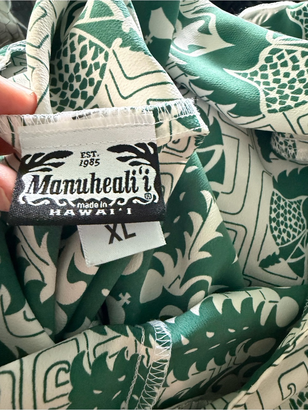 Manuhealii Onipa’a Green/White sz xl jumpsuit - Picture 3 of 5